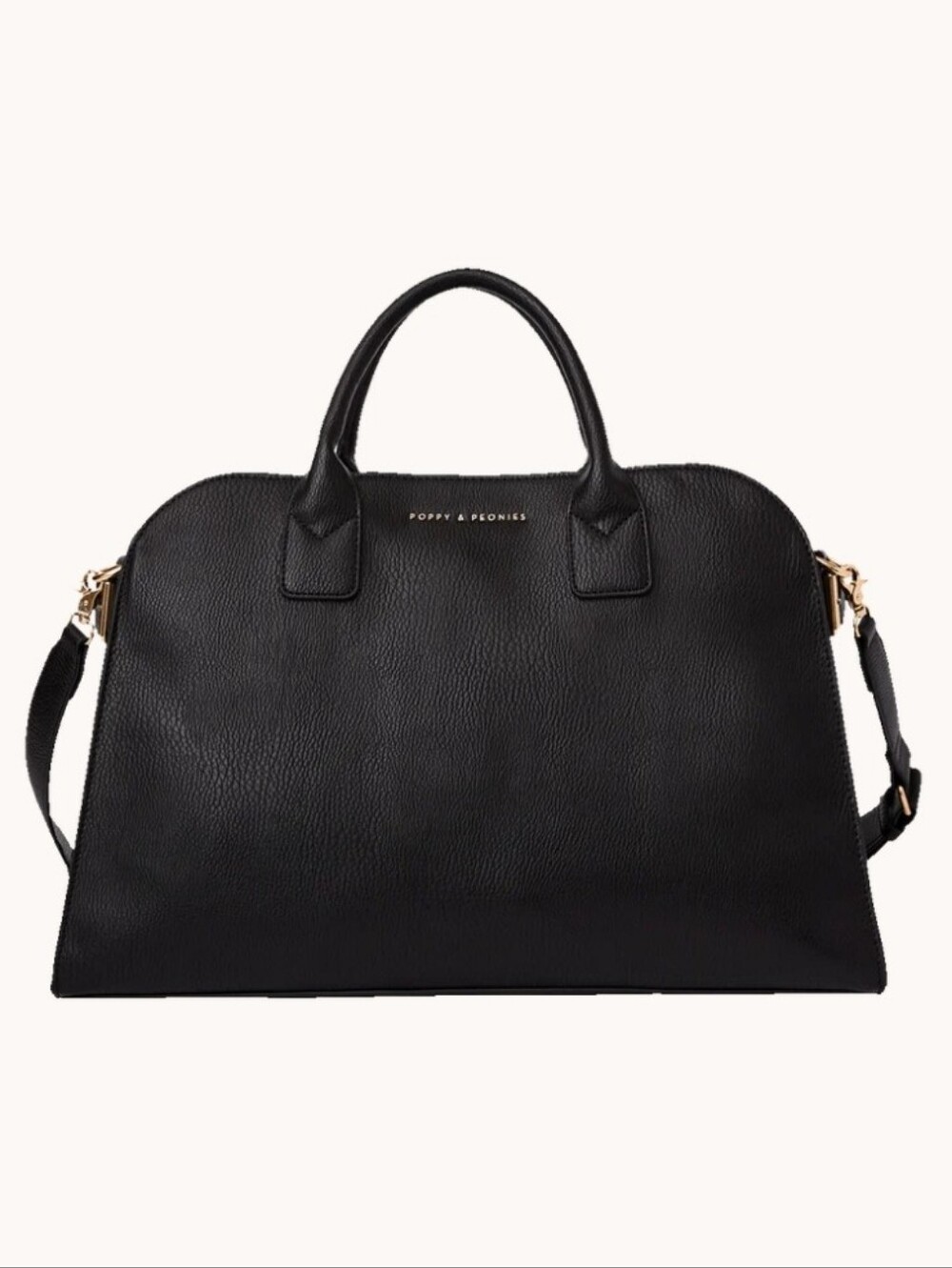 Poppy & Peonies Uptown Tote - Black